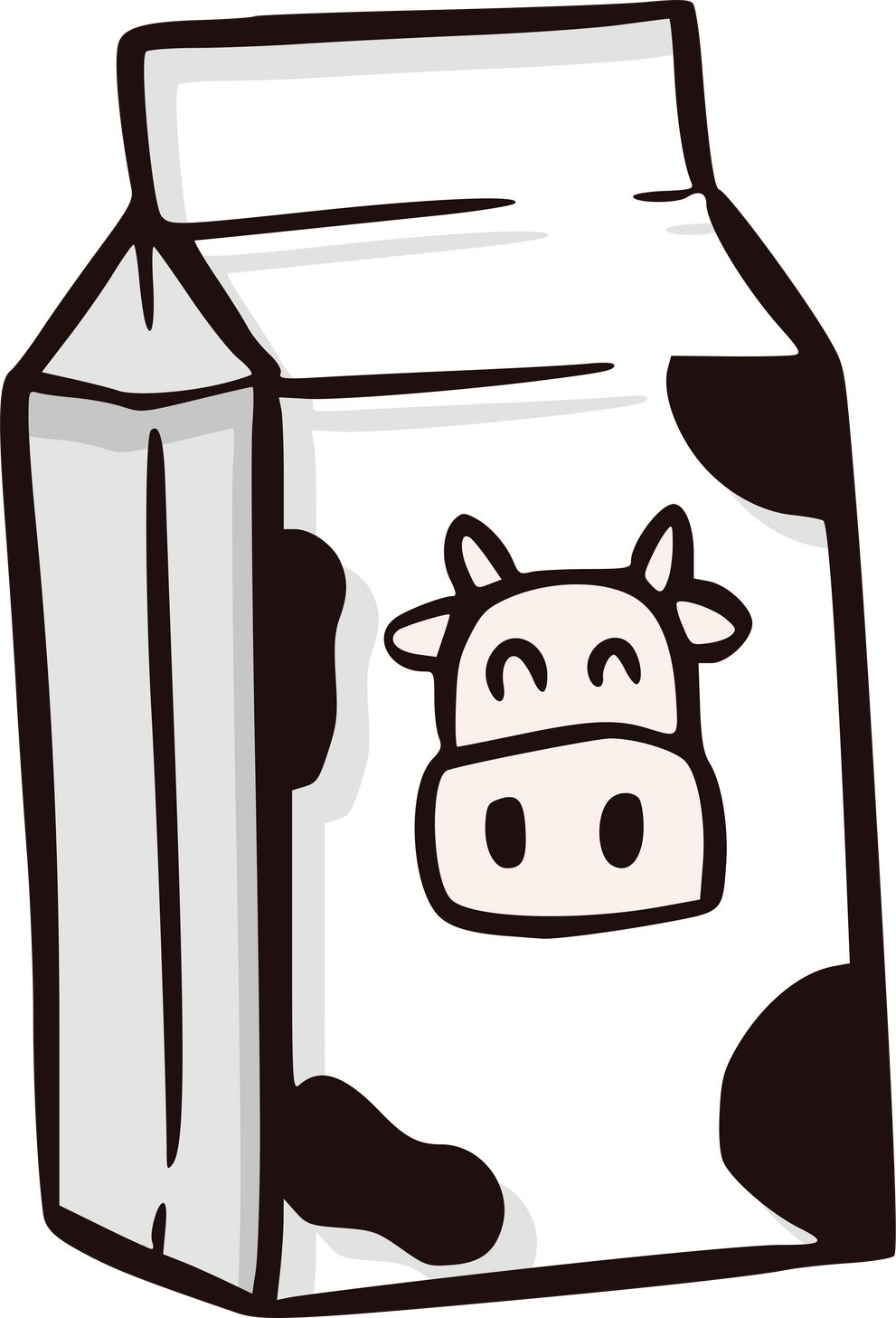 Cow milk carton drawing